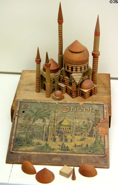Wooden architectural building blocks (c1900) at Deutsches Museum. Munich, Germany.