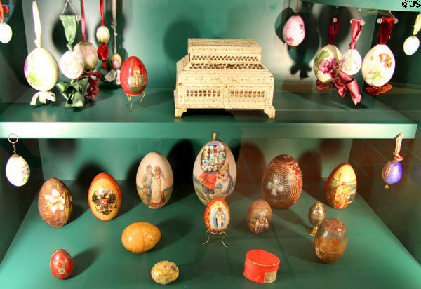 Easter egg array at folk art Collection Gertrud Weinhold. Munich, Germany.