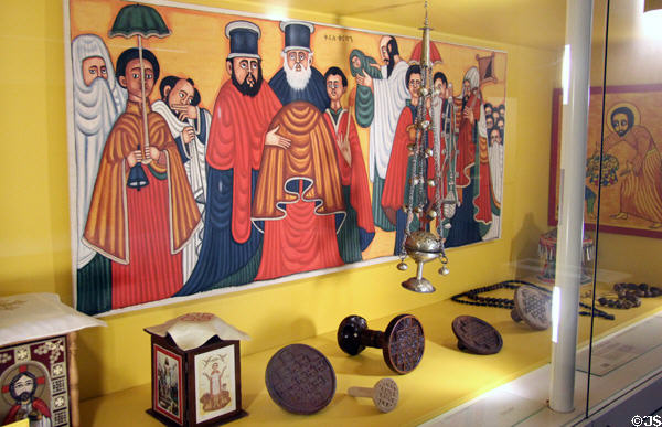 Ethiopian art object at folk art Collection Gertrud Weinhold. Munich, Germany.
