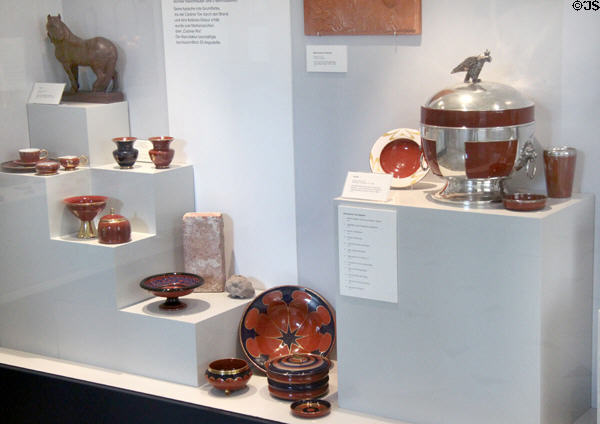 Cadinen Majolika (1904-44) noted for early Jugendstil ceramic pieces at History of East & West Prussia Museum. Munich, Germany.