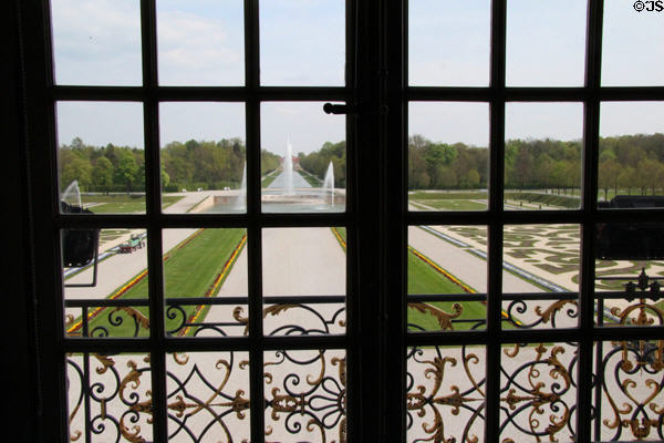 View of gardens from New Schleißheim Palace. Munich, Germany.