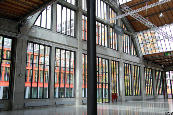 Glass entrance wall of Hall I (1908) for Munich Exposition at Deutsches Museum Transport Museum. Munich, Germany.