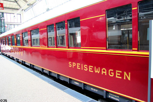 Mitropa dining car (1929) by Wegmann & Co. of Kassel at Deutsches Museum Transport Museum. Munich, Germany.