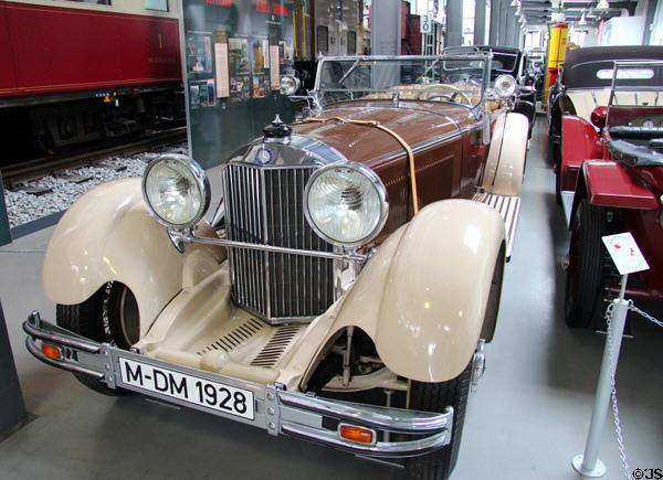Mercedes-Benz SS Super-Sport luxury car (1932) by Daimler-Benz from Stuttgart-Untertürkheim at Deutsches Museum Transport Museum. Munich, Germany.