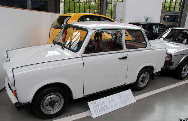 AWZ Trabant 601S (1990) by VEB Automobilwerk from Zwickau, DDR at Deutsches Museum Transport Museum. Munich, Germany.