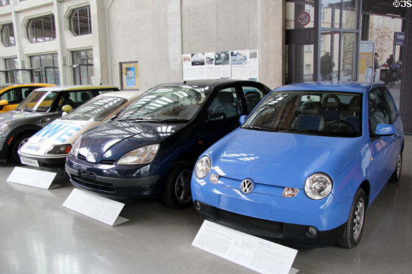 Collection of late 20thC autos at Deutsches Museum Transport Museum. Munich, Germany.