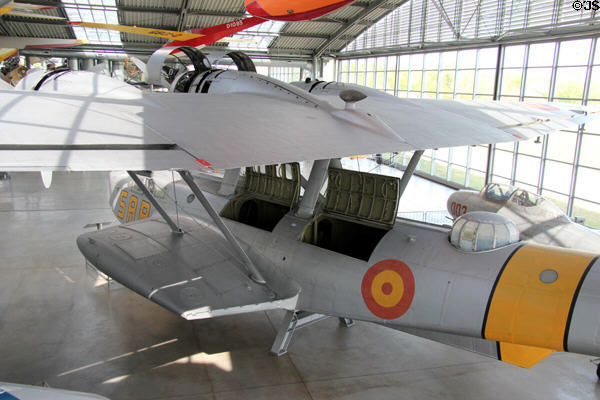 Wing & hatch detail of Dornier DO24 flying boat (1937-45) at Deutsches Museum Flugwerft Schleissheim. Munich, Germany.