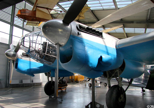 Heinkel He111 H-16 WWII German bomber as made in Spain after 1945 (CASA 2.111B) at Deutsches Museum Flugwerft Schleissheim. Munich, Germany.