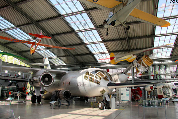 Dornier Do31 E-3 turbojet VTOL transport prototype (1967-9) at Deutsches Museum Flugwerft Schleissheim. Munich, Germany.