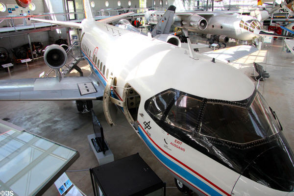 VFW 614 / ATTAS research aircraft (1985) based upon German-developed commercial passenger jet at Deutsches Museum Flugwerft Schleissheim. Munich, Germany.