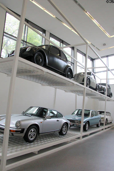 Notable automobile designs at Pinakothek der Moderne. Munich, Germany.