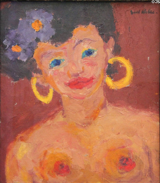 Festmädchen painting (1918) by Emil Nolde at Pinakothek der Moderne. Munich, Germany.
