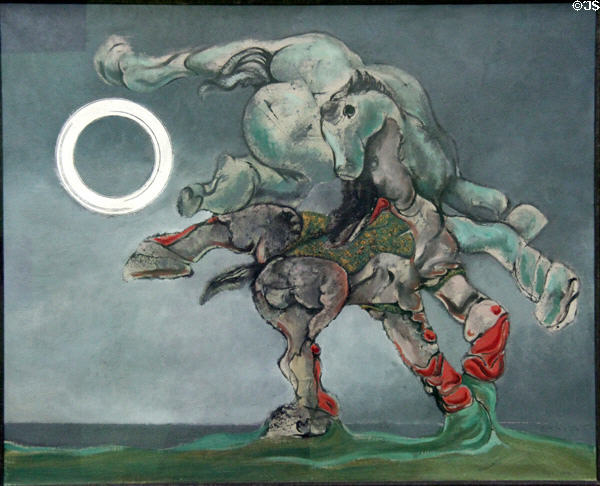 Wind Bride painting (1927) by Max Ernst at Pinakothek der Moderne. Munich, Germany.