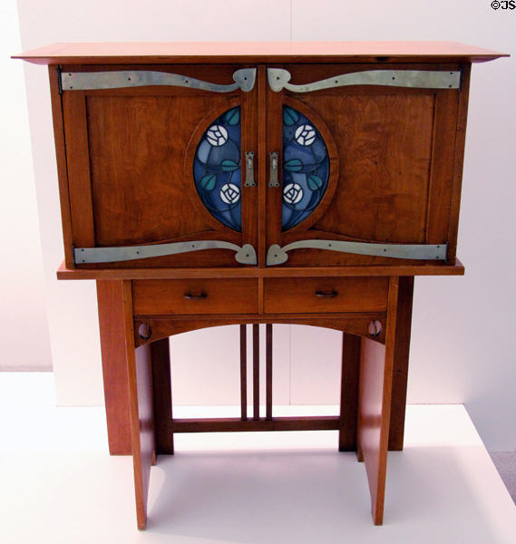 Secretary (1901-5) by Ernest Archibald Taylor for Wylie & Lochhead Ltd. Of Glasgow, UK at Pinakothek der Moderne. Munich, Germany.