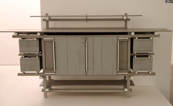 Sideboard (1919) by Gerrit Thomas Rietveld for Gerard van de Groenekan of Utrecht, NL at Pinakothek der Moderne. Munich, Germany.