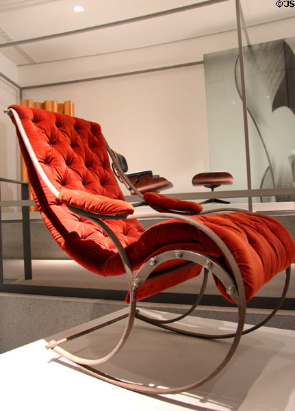 Iron rocking chair (1839) by John Porter of London at Pinakothek der Moderne. Munich, Germany.
