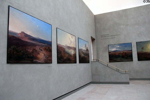 Gallery at Neue Pinakothek. Munich, Germany.