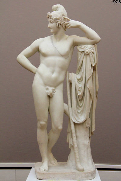 Marble statue of Paris (1816) by Antonio Canova at Neue Pinakothek. Munich, Germany.