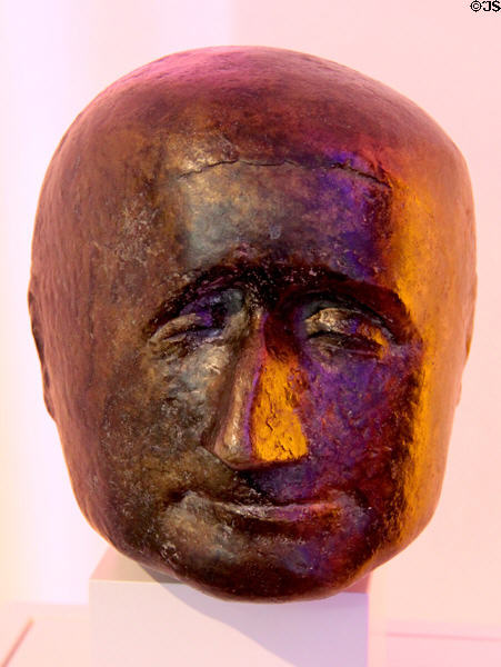 Bertolt Brecht bronze bust (1959) by Gustav Seitz at Brechthaus Museum. Augsburg, Germany.
