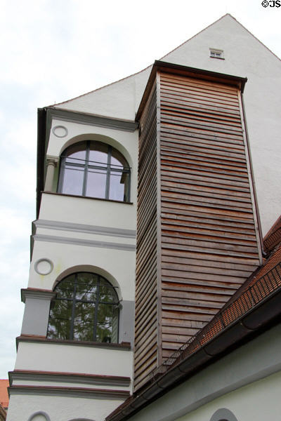 Side view of Fugger und Welser Erlebnismuseum. Augsburg, Germany.