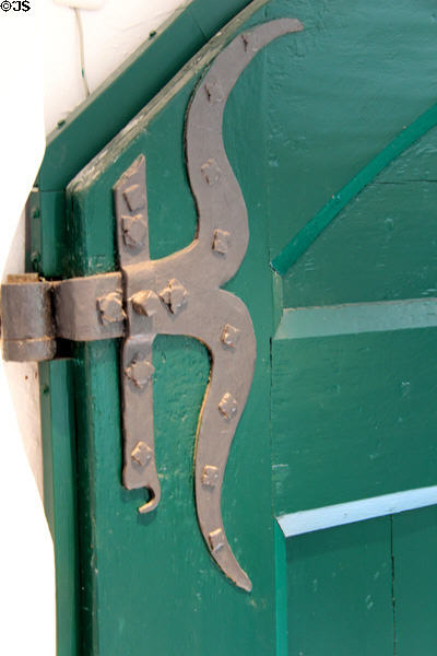 Vintage hinge at Fugger und Welser Erlebnismuseum. Augsburg, Germany.