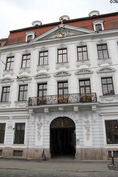 Entrance to Municipal Art Gallery at Schaezler Palace. Augsburg, Germany.
