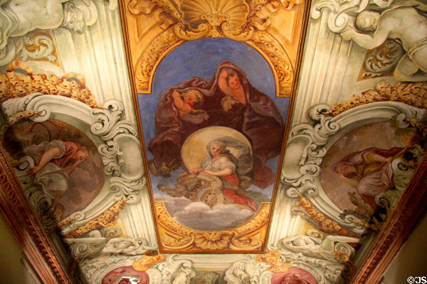 Rococo painting with scenes from Greek Mythology at Maximilian Museum. Augsburg, Germany.