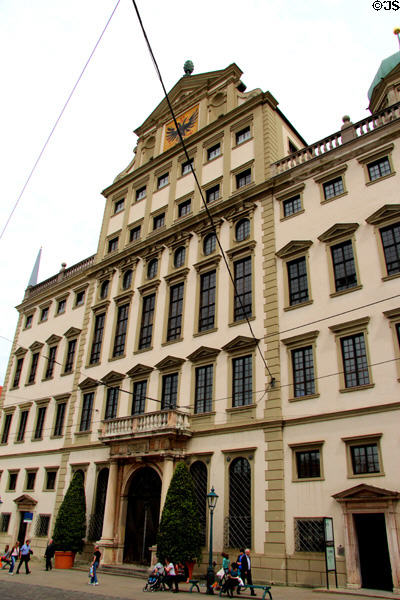 Facade of Augsburg City Hall. Augsburg, Germany.