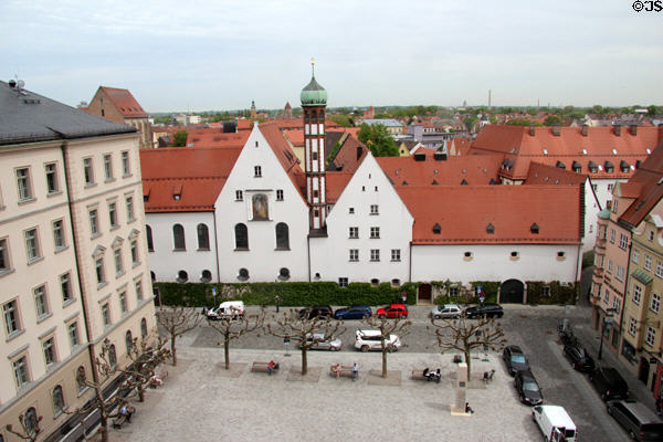 Maria Stern Cloister church on Elias-Holl-Platz behind Augsburg City Hall. Augsburg, Germany.