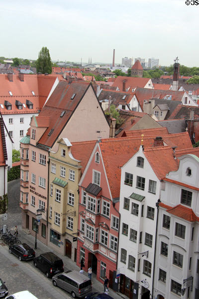 Heritage buildings on Elias-Holl-Platz. Augsburg, Germany.