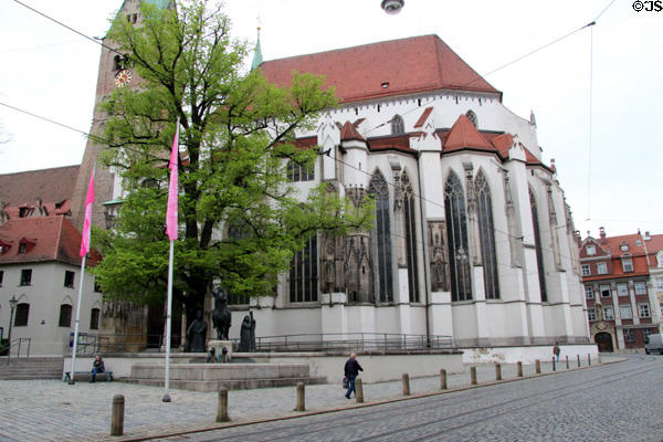 Gothic apse of Augsburg Cathedral. Augsburg, Germany.
