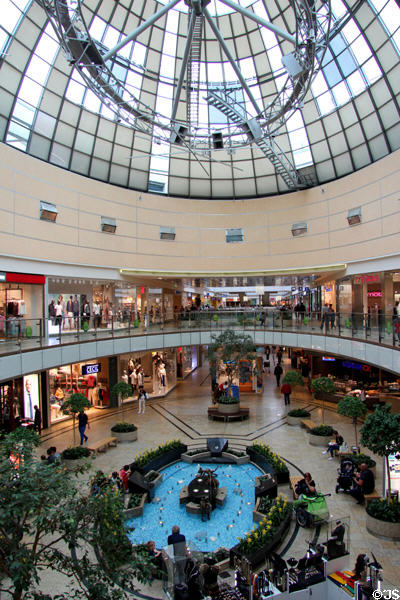 Atrium City-Galerie Augsburg shopping center at Willy-Brandt-Platz. Augsburg, Germany.