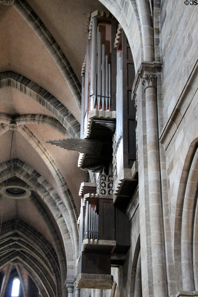 Organ at Bamberg Cathedral. Bamberg, Germany.