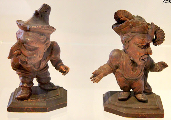 Carved wooden mocking figures (c1700) at Bamberg City Museum. Bamberg, Germany.