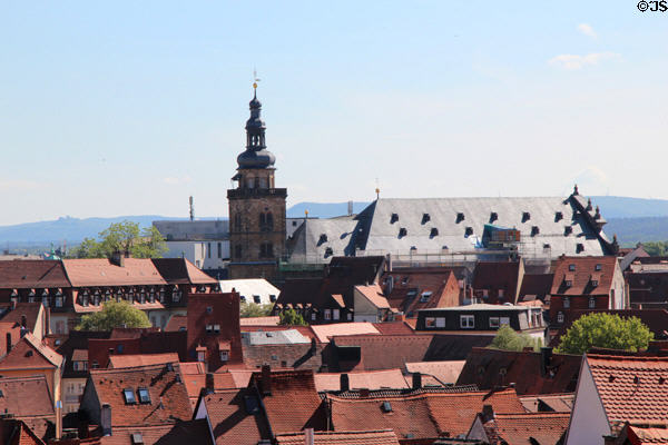 St Martin Church (1693) on Bamberg skyline. Bamberg, Germany. Style: Baroque.