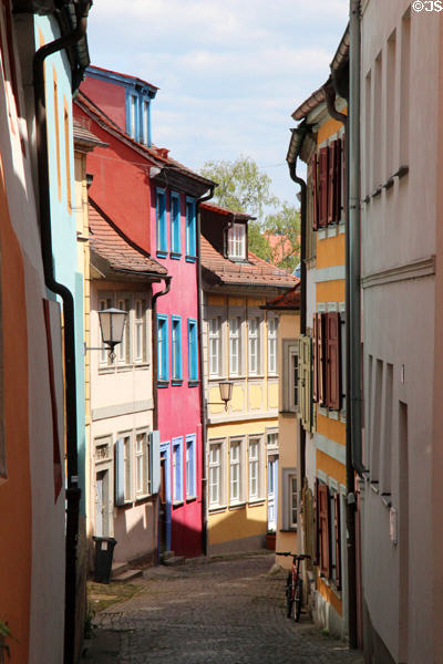 Streetscape in old town Bamberg. Bamberg, Germany.