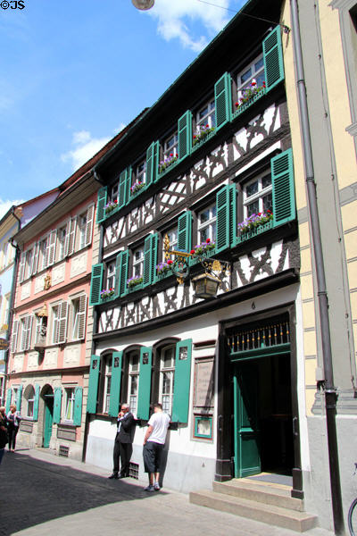 Half-timbered building in old town Bamberg. Bamberg, Germany.