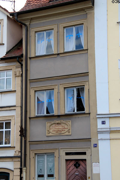 Poet, composer & painter E.T.A. Hoffmann House (1809-13) & Museum. Bamberg, Germany.