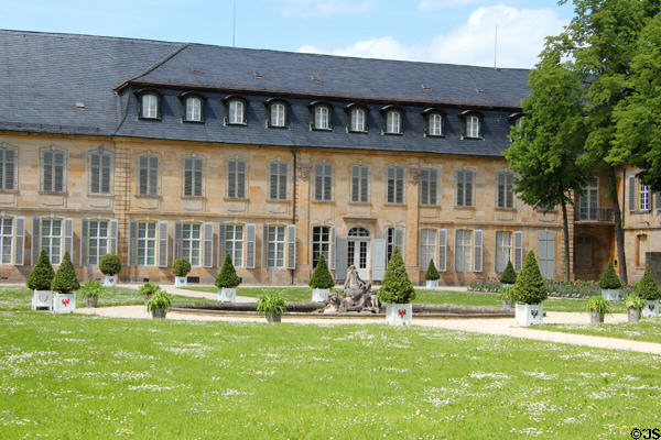 Bayreuth New Palace courtyard garden. Bayreuth, Germany.