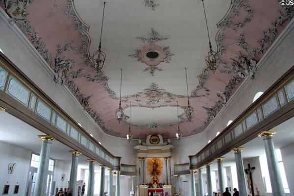 Baroque interior of Castle church (1753). Bayreuth, Germany. Architect: Joseph Saint-Pierre.