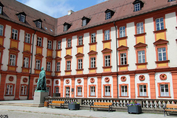 Old Castle (Altes Schloss) with statue of Bavarian King Maximilian II. Bayreuth, Germany.