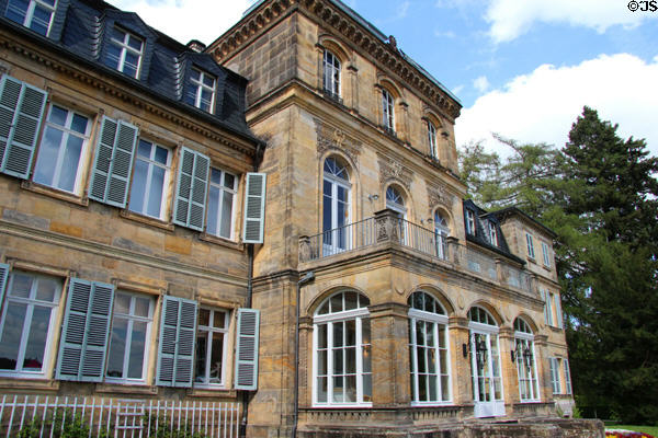 Rear facade of Schloss Fantaisie. Bayreuth, Germany.