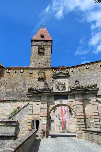 Gateway of Coburg Castle. Coburg, Germany.