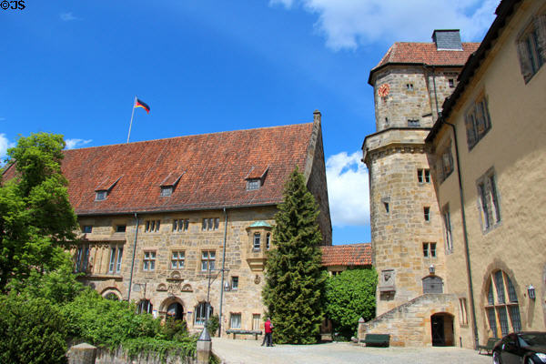 Stone buildings at Coburg Castle. Coburg, Germany.