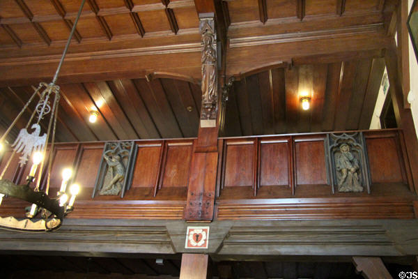 Smoking room wood paneling at Coburg Castle. Coburg, Germany.