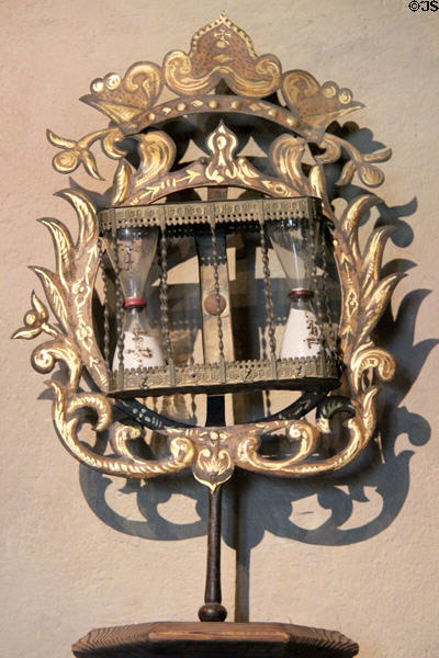 Pulpit hourglass (17thC) from Germany used by Protestant churches to limit sermons at Coburg Castle. Coburg, Germany.