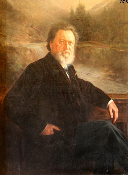 Portrait of Wagnerian opera scenery painter Max Brückner (1906) by Heinrich Iser at Coburg Castle. Coburg, Germany.