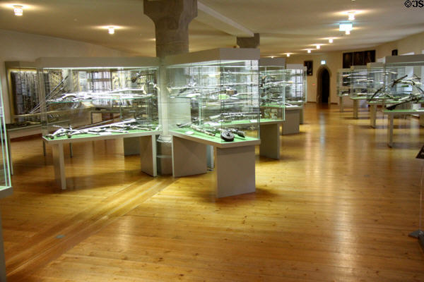 Antique firearms collection at Coburg Castle. Coburg, Germany.