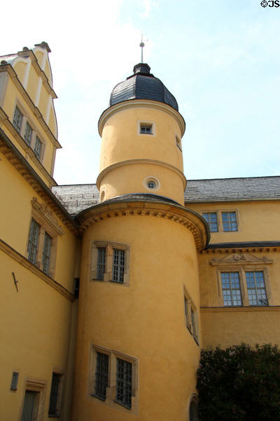 Tower containing spiral staircase at Ehrenburg Palace. Coburg, Germany.