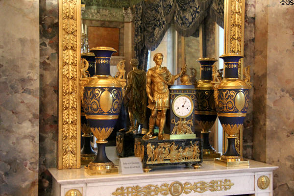 Cobalt blue porcelain (c1820) prob. from Russia at Ehrenburg Palace. Coburg, Germany.